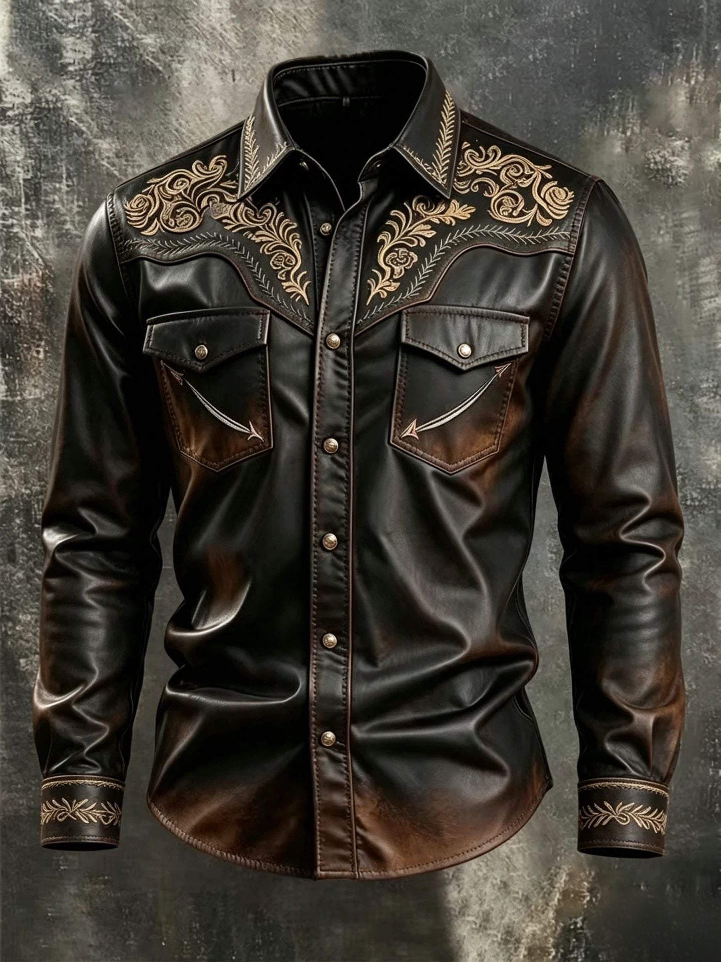Western Style Vintage Long Sleeve Shirt